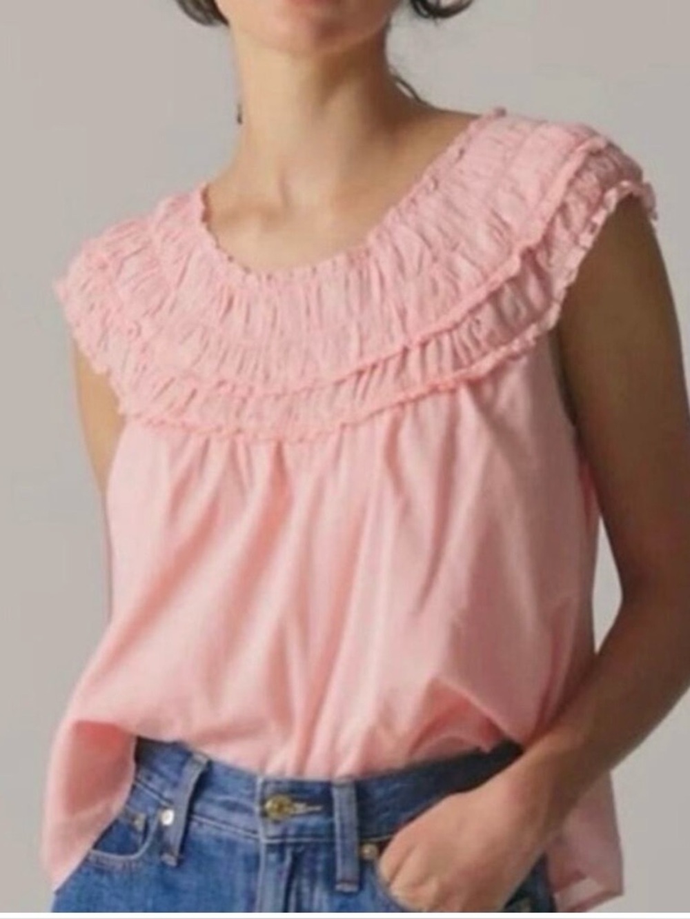 J Crew Rosalie top in cotton voile peony . NWT